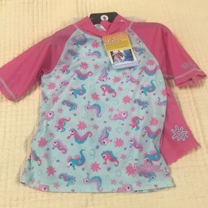 New UV Skinz Girls' 3-piece Swim Set. UPF 50+